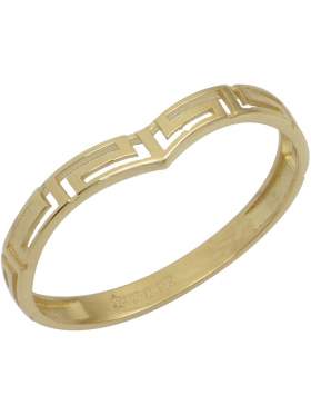 Χρυσό δακτυλίδι σε σχέδιο Greka σε 14 καράτια